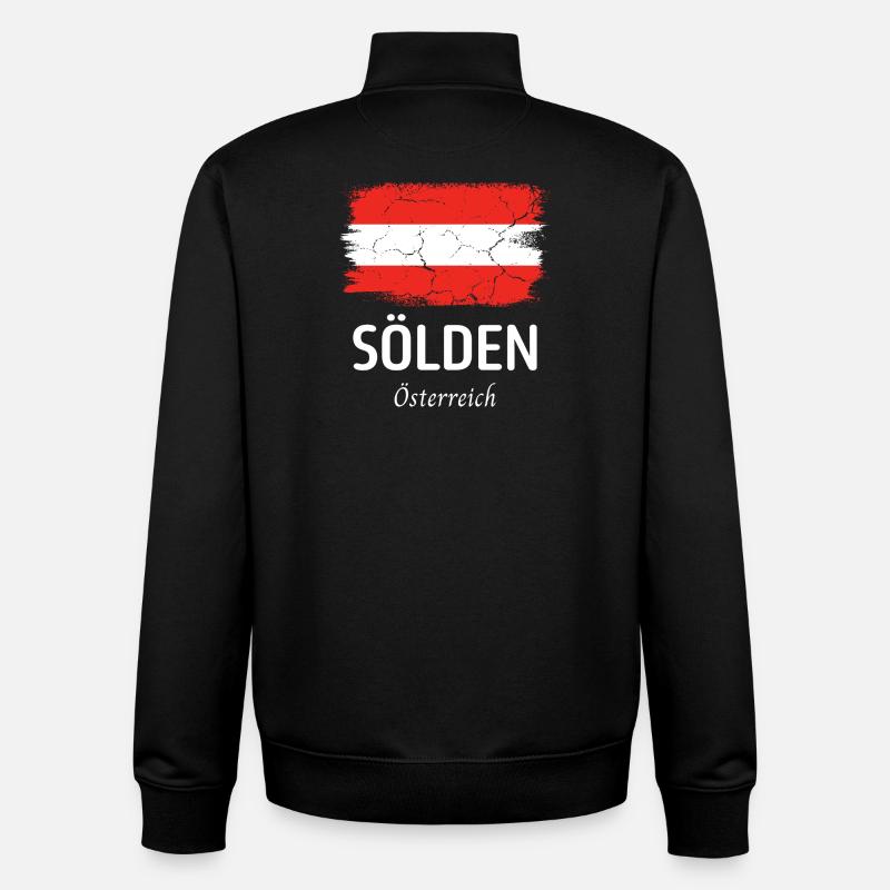 Sölden - Unisex Organic Zip Sweatshirt von Stanley/Stella - Schwarz