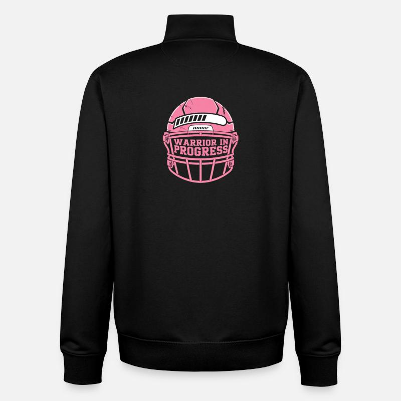 Brustkrebs Bewusstsein Warrior In Progress - Unisex Organic Zip Sweatshirt von Stanley/Stella - Schwarz