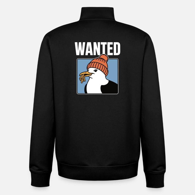 Gesuchte Pommes-möwe - Unisex Organic Zip Sweatshirt von Stanley/Stella - Schwarz