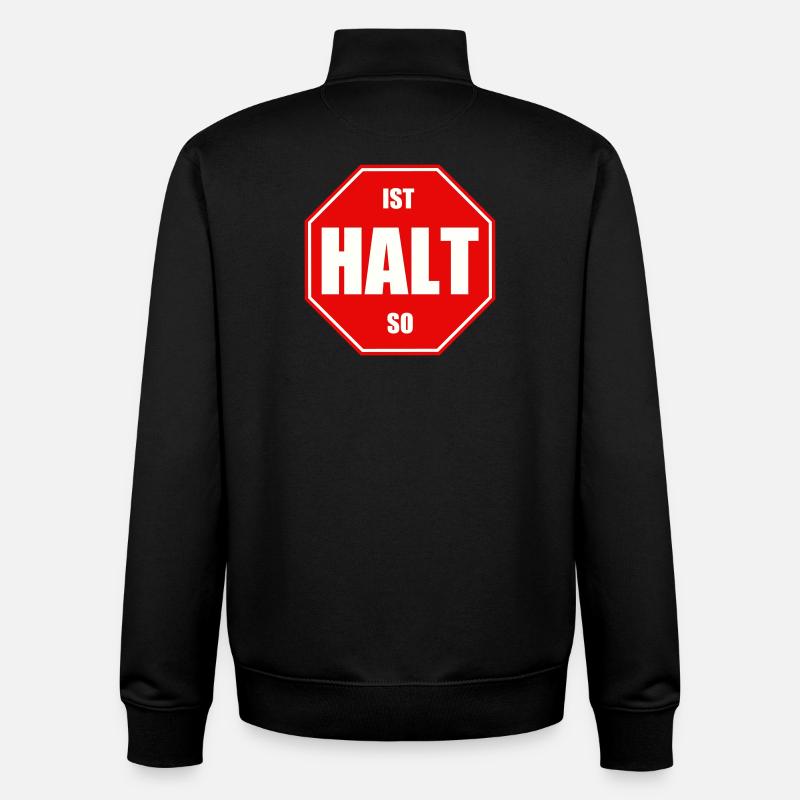Ist halt so - Unisex Organic Zip Sweatshirt von Stanley/Stella - Schwarz