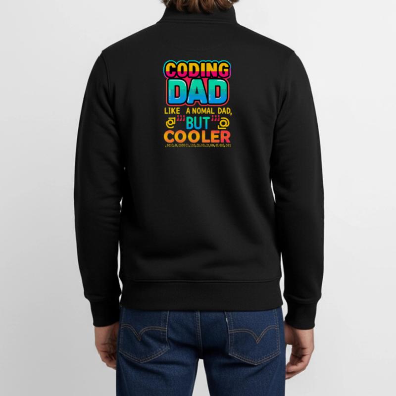 Coding Dad Cooler, Programmer  Unisex Organic Zip Sweatshirt by Stanley/Stella