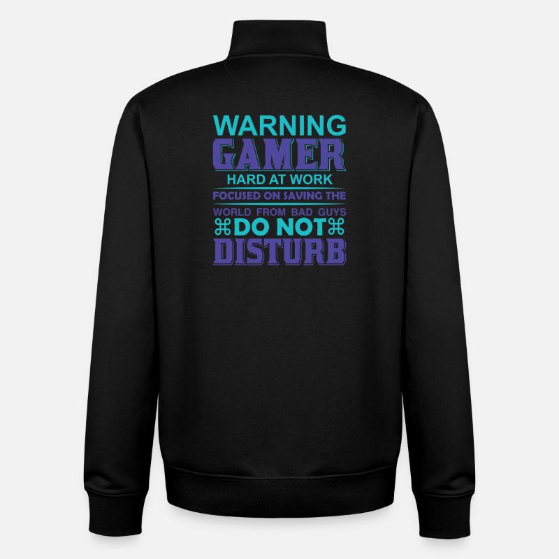 Mode joueur Ne pas déranger - Sweat zippé unisexe en coton bio Stanley/Stella - noir
