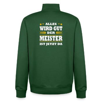 Master Gifts Graduation Exam Passed - Unisex Organic Zip Sweatshirt by Stanley/Stella - bottle green - Back - AI Model Male 185 dark (185cm)