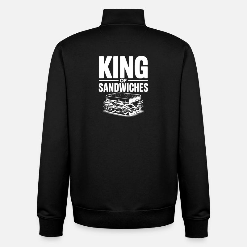 Roi des sandwichs - Sweat zippé unisexe en coton bio Stanley/Stella - noir