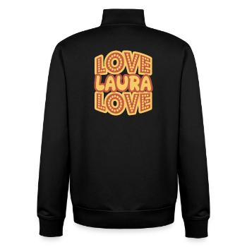 Laura - Unisex Organic Zip Sweatshirt von Stanley/Stella - Schwarz - Hinten - AI Model Male 185 light (185cm)