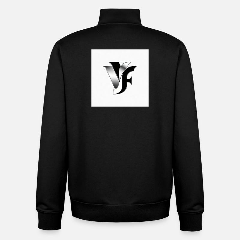 VF Monogramm Metallisch - Unisex Organic Zip Sweatshirt von Stanley/Stella - Schwarz