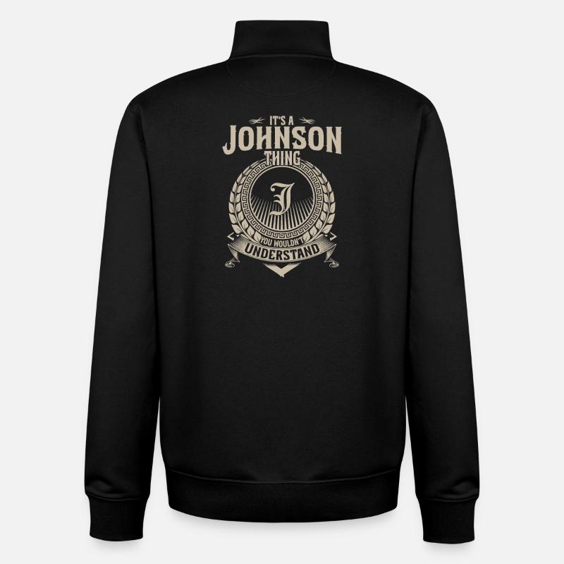 T-shirt Johnson Thing Crest - Sweat zippé unisexe en coton bio Stanley/Stella - noir