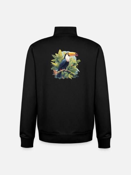 Toucans Toucan - Unisex Organic Zip Sweatshirt by Stanley/Stella - black