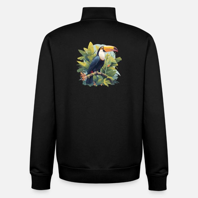 Tukane Tukan - Unisex Organic Zip Sweatshirt von Stanley/Stella - Schwarz