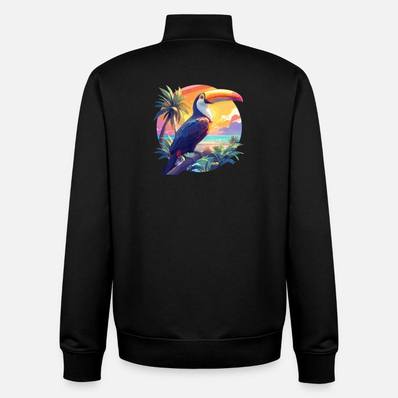 Tukane Tukan - Unisex Organic Zip Sweatshirt von Stanley/Stella - Schwarz