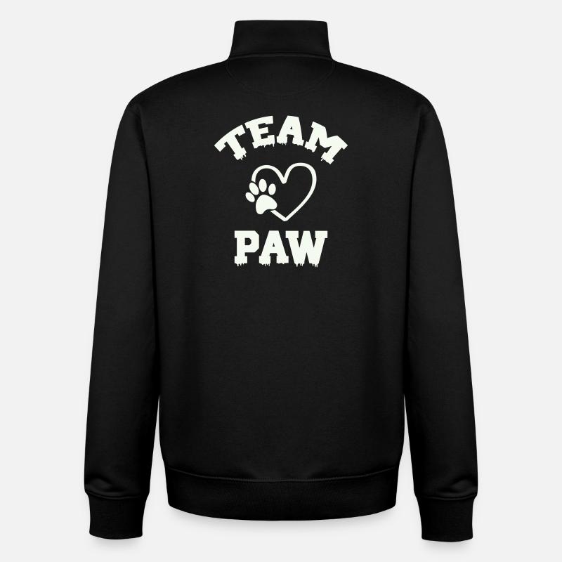 Team Paw Pfote - Unisex Organic Zip Sweatshirt von Stanley/Stella - Schwarz
