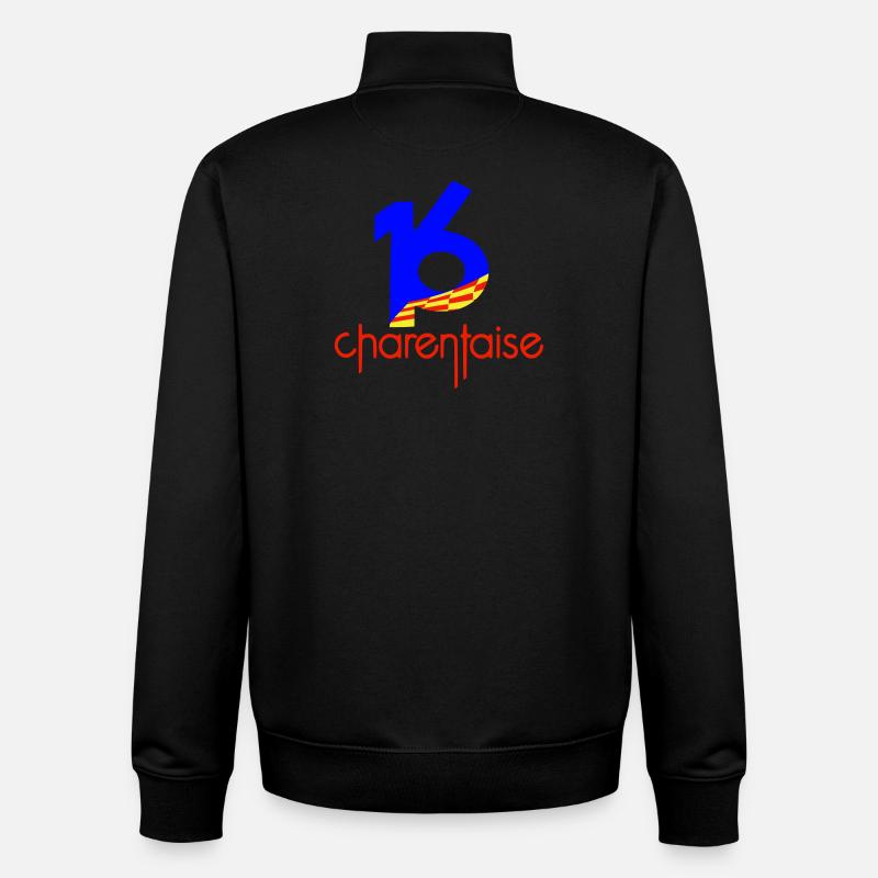 Departement 16 Charentaise - Unisex Organic Zip Sweatshirt von Stanley/Stella - Schwarz