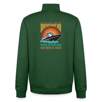 Lustige Kreuzfahrt Sprüche Outfits Urlaub - Unisex Organic Zip Sweatshirt von Stanley/Stella - Flaschengrün - Hinten - AI Model Male 185 dark (185cm)