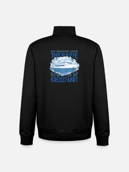 Funny Cruise Sayings Outfits Holiday - Unisex Organic Zip Sweatshirt by Stanley/Stella - black