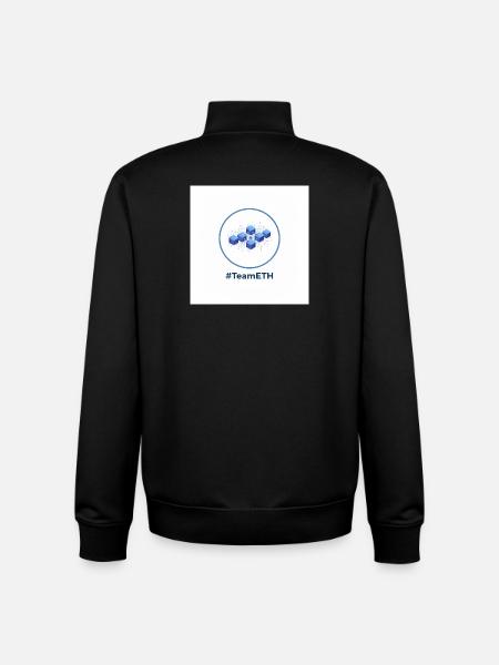 TeamETH node network - Unisex Organic Zip Sweatshirt by Stanley/Stella - black