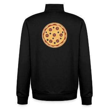Pizza au pepperoni - Sweat zippé unisexe en coton bio Stanley/Stella - noir - Dos - AI Model Male 185 light (185cm)