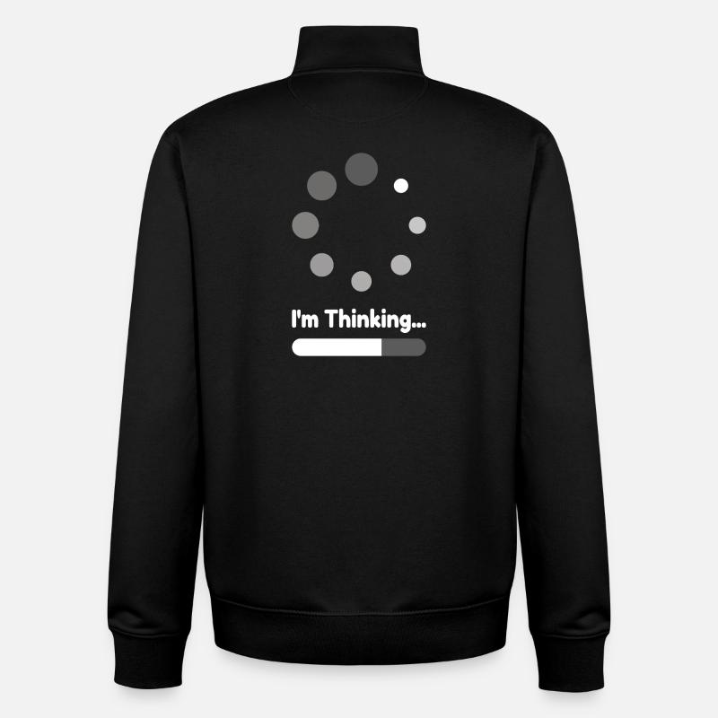 I'm Thinking Loading Progress - Unisex Organic Zip Sweatshirt by Stanley/Stella - black