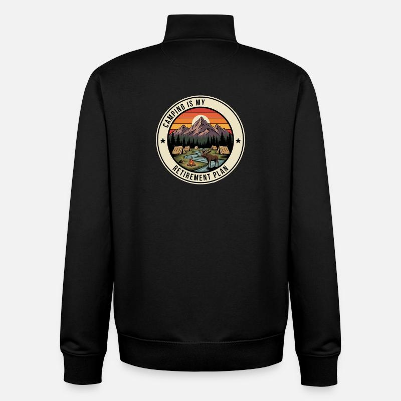 Retiree Camping Retirement Plan - Unisex Organic Zip Sweatshirt von Stanley/Stella - Schwarz