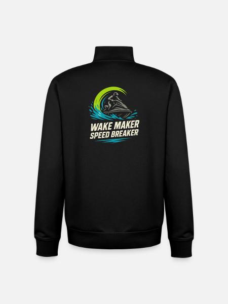 Jet Ski Racer Watercraft Pwc - Unisex Organic Zip Sweatshirt by Stanley/Stella - black