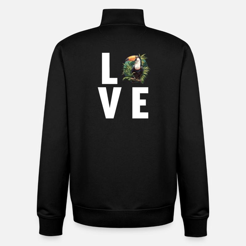 Tukane Tukan - Unisex Organic Zip Sweatshirt von Stanley/Stella - Schwarz