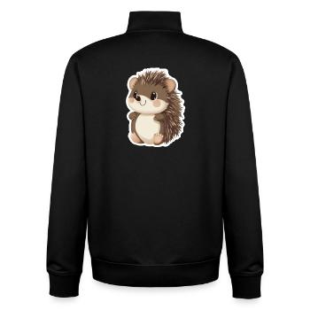 Igel - Unisex Organic Zip Sweatshirt von Stanley/Stella - Schwarz - Hinten - AI Model Male 185 light (185cm)