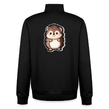 Igel - Unisex Organic Zip Sweatshirt von Stanley/Stella - Schwarz - Hinten - AI Model Male 185 light (185cm)