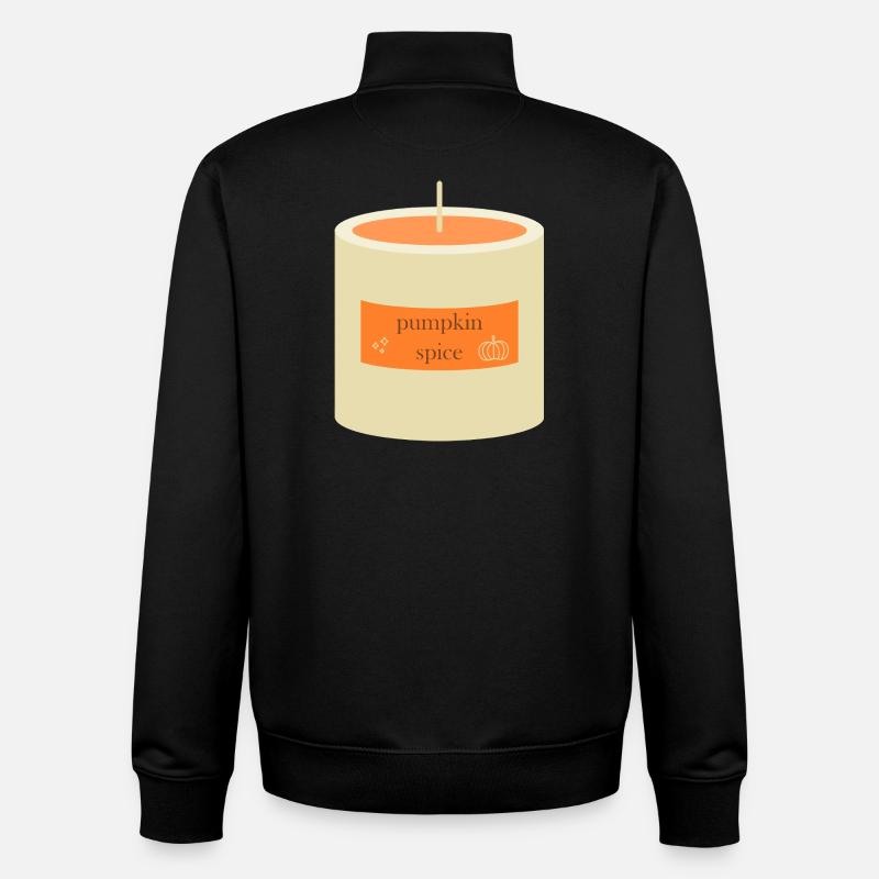 Bougie Citrouille Épices - Sweat zippé unisexe en coton bio Stanley/Stella - noir