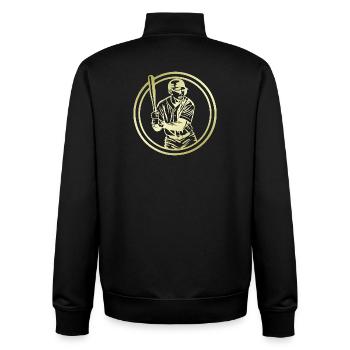 Baseball Silhouette - Unisex Organic Zip Sweatshirt von Stanley/Stella - Schwarz - Hinten - AI Model Male 185 light (185cm)