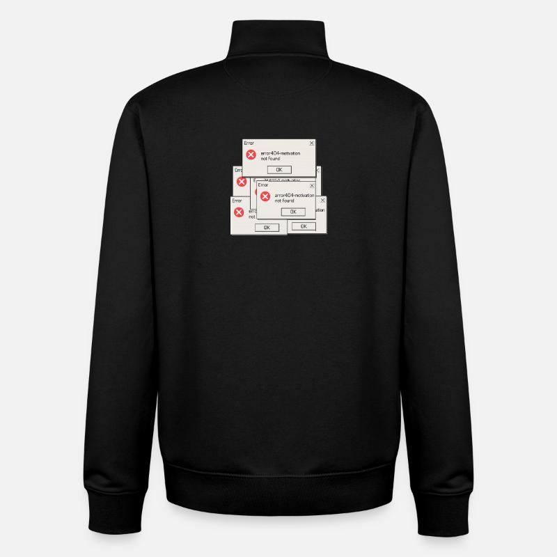 404 Motivation not found - Unisex Organic Zip Sweatshirt by Stanley/Stella - black