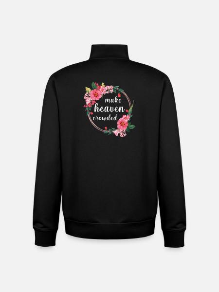 Make Heaven Crowded Glaube Blumen Design - Unisex Organic Zip Sweatshirt von Stanley/Stella - Schwarz