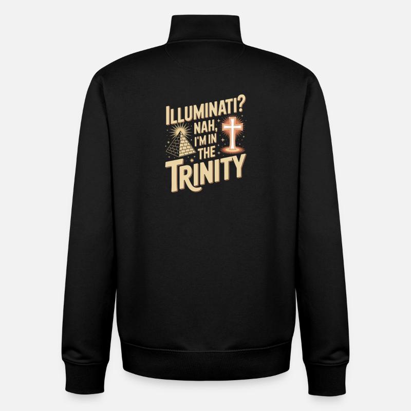 Les Illuminati chrétiens dans la Trinité - Sweat zippé unisexe en coton bio Stanley/Stella - noir