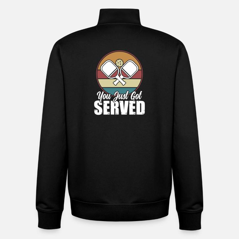 Retro Pickleball - Unisex Organic Zip Sweatshirt von Stanley/Stella - Schwarz