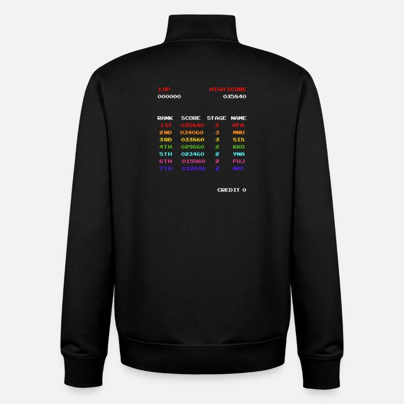 Score élevé - Sweat zippé unisexe en coton bio Stanley/Stella - noir