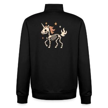 Skelett Unicorn Sternenreigen - Unisex Organic Zip Sweatshirt von Stanley/Stella - Schwarz - Hinten - AI Model Male 185 light (185cm)