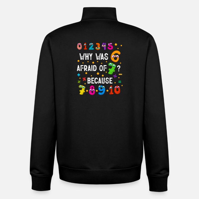 Warum hatte 6 Angst vor 7 Zahlen? - Unisex Organic Zip Sweatshirt von Stanley/Stella - Schwarz