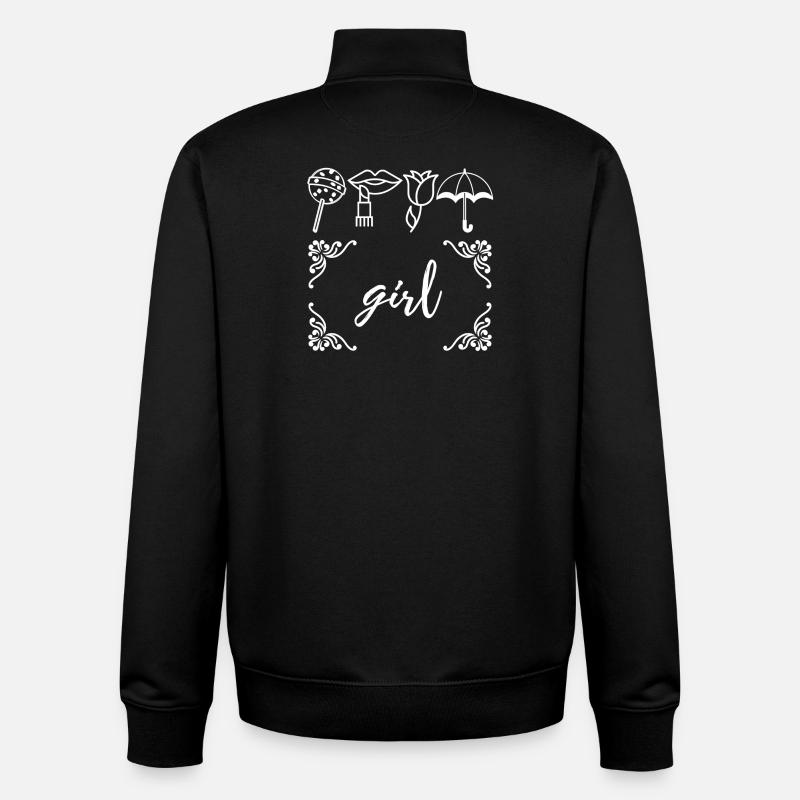 fille - Sweat zippé unisexe en coton bio Stanley/Stella - noir