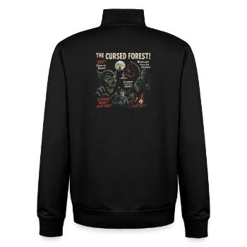 Der verfluchte Wald Filmplakat Halloween Forest - Unisex Organic Zip Sweatshirt von Stanley/Stella - Schwarz - Hinten - AI Model Male 185 light (185cm)