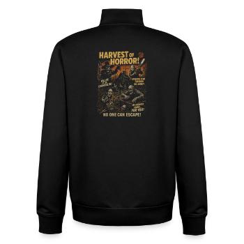 Récolte La Ferme d’Horreur Affiche de film Halloween - Sweat zippé unisexe en coton bio Stanley/Stella - noir - Dos - AI Model Male 185 light (185cm)