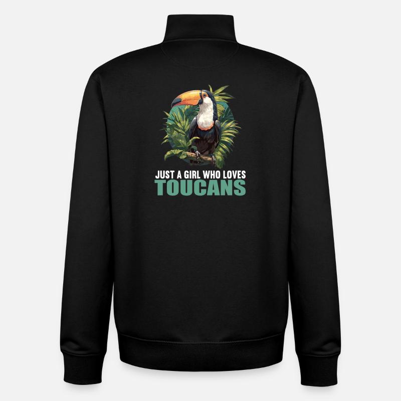 Toucans Toucan - Unisex Organic Zip Sweatshirt by Stanley/Stella - black