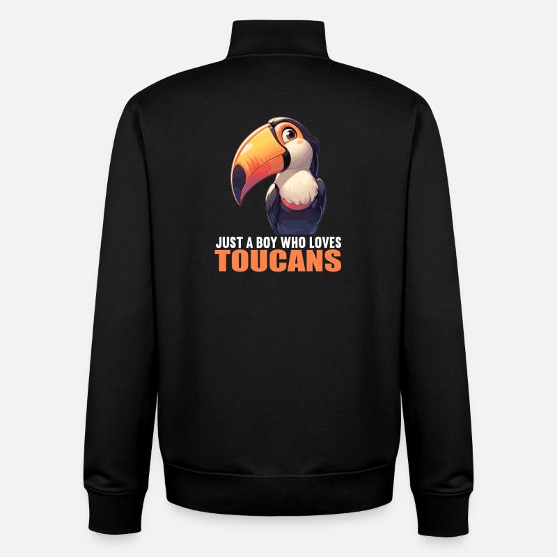 Toucans Toucan - Sweat zippé unisexe en coton bio Stanley/Stella - noir