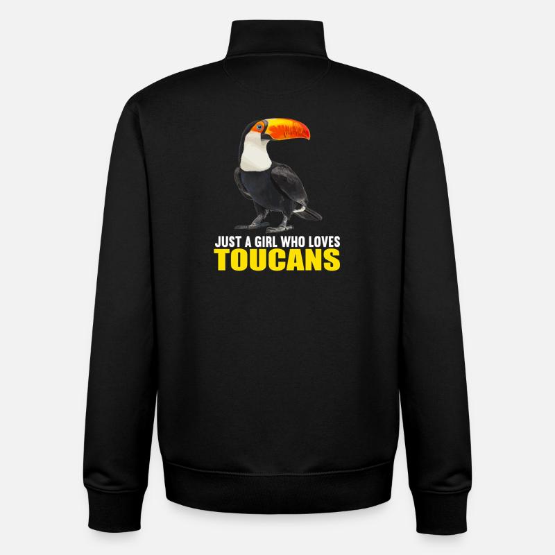 Toucans Toucan - Unisex Organic Zip Sweatshirt by Stanley/Stella - black