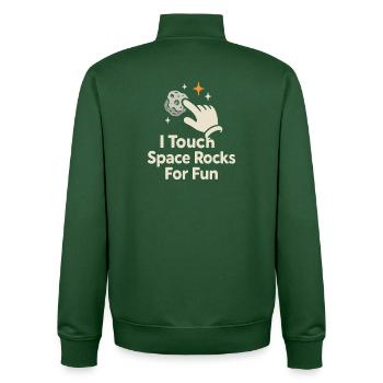 Meteorite Collector Fallen Star Cosmic - Unisex Organic Zip Sweatshirt by Stanley/Stella - bottle green - Back - AI Model Male 185 dark (185cm)