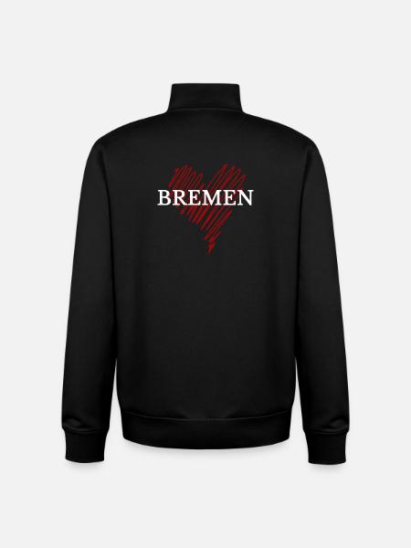 I Love Bremen, Bremen Germany - Unisex Organic Zip Sweatshirt by Stanley/Stella - black