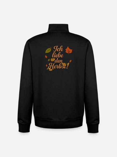 Ich liebe den Herbst - Unisex Organic Zip Sweatshirt von Stanley/Stella - Schwarz