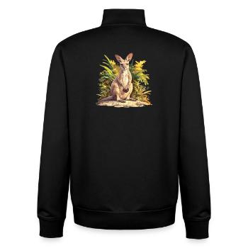 Wallabies Wallaby - Unisex Organic Zip Sweatshirt by Stanley/Stella - black - Back - AI Model Male 185 light (185cm)