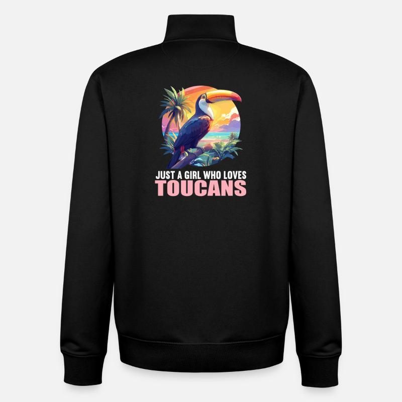 Tukane Tukan - Unisex Organic Zip Sweatshirt von Stanley/Stella - Schwarz