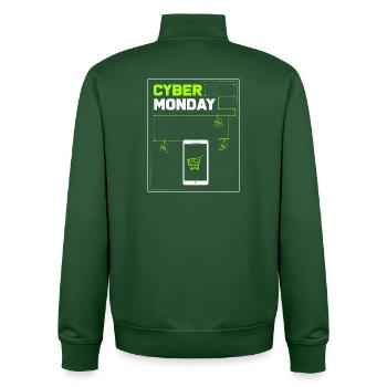 Kaufrausch Cyber Monday - Unisex Organic Zip Sweatshirt von Stanley/Stella - Flaschengrün - Hinten - AI Model Male 185 dark (185cm)