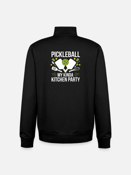 Pickleball My Kinda Kitchen Party - Unisex Organic Zip Sweatshirt by Stanley/Stella - black