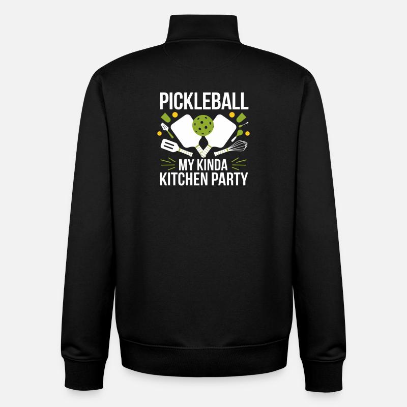 Pickleball My Kinda Kitchen Party - Unisex Organic Zip Sweatshirt by Stanley/Stella - black