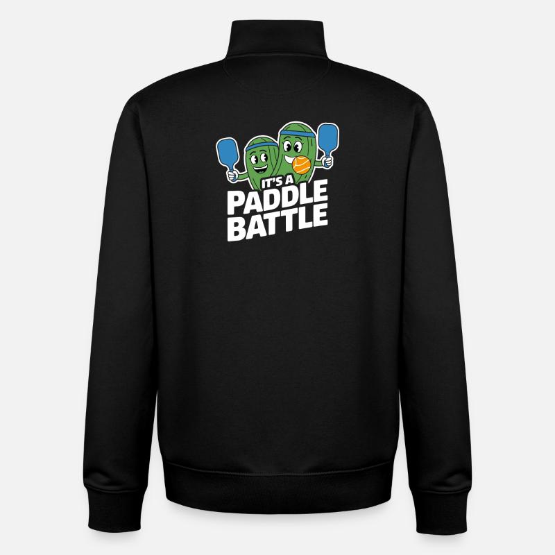 Paddleball Pickleball Geschenk Paddle Battle - Unisex Organic Zip Sweatshirt von Stanley/Stella - Schwarz
